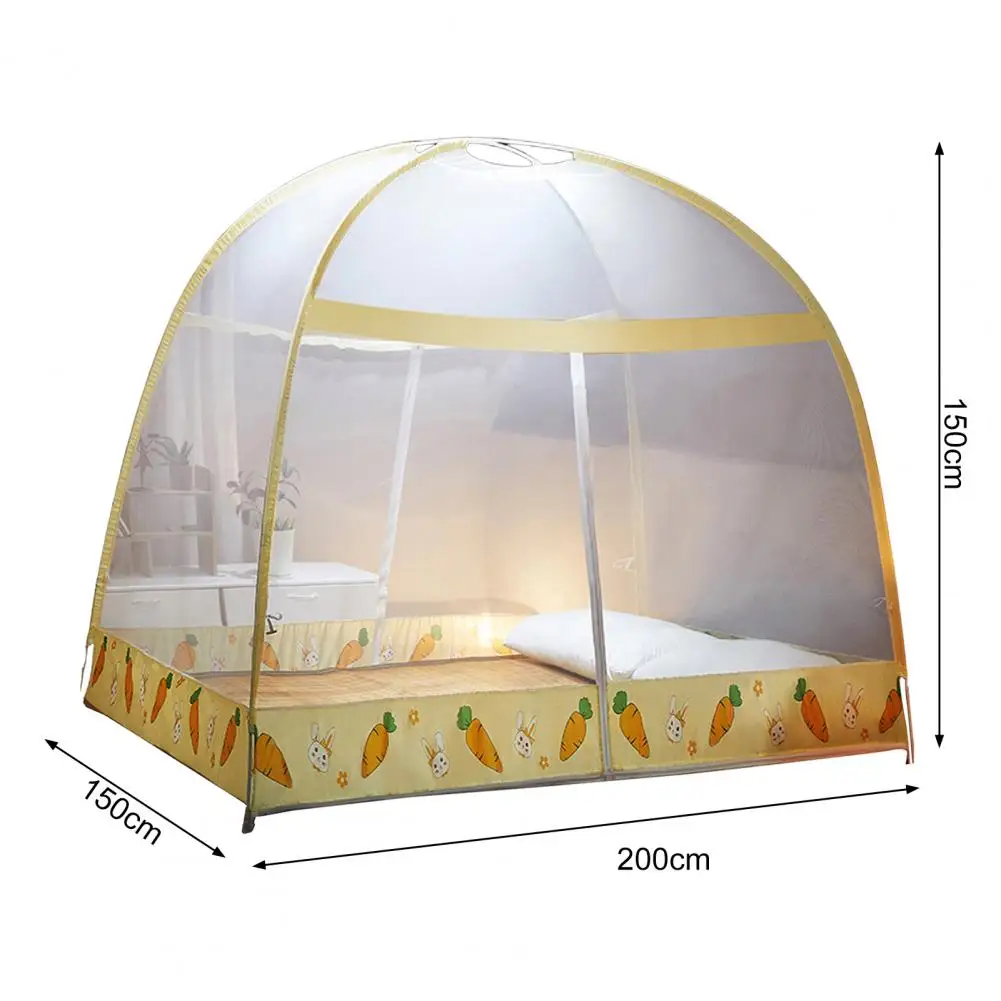 Zipper Design Mosquito Net Portable Folding Mosquito Net Tent Quick Zipper Closure Fully Enclosed Bed Cover for Effective