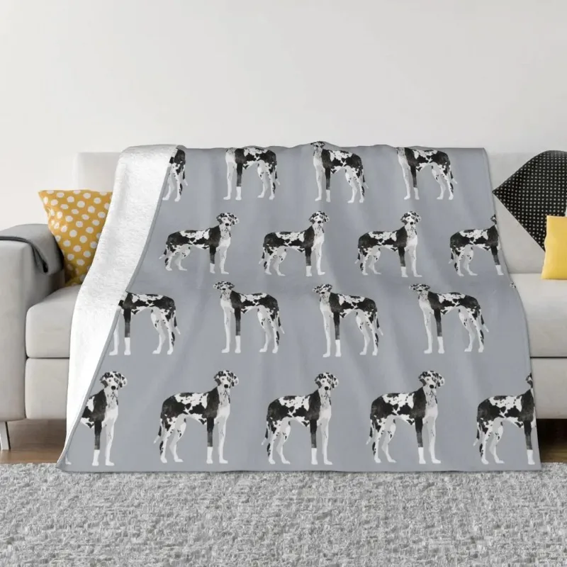 

Great Dane Baby Blankets Coral Fleece Plush Summer Animal Dog Breathable Soft Throw Blanket for Bed Travel Bedspread