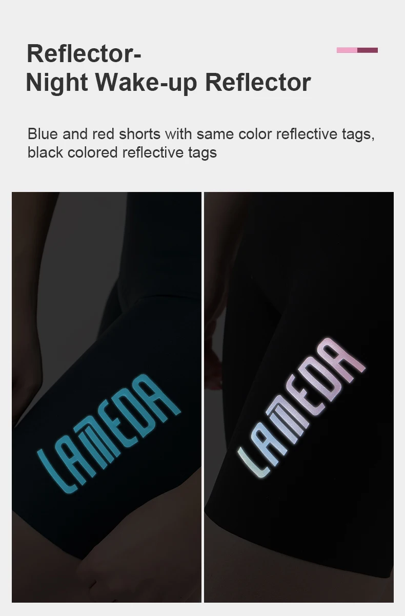 LAMEDA Damen-Radlerhose mit Polsterung, Hochgeschnittene Straßen- und MTB-Fahrradhose, Professionelle Rutschfeste Radlerhose – Detail 8