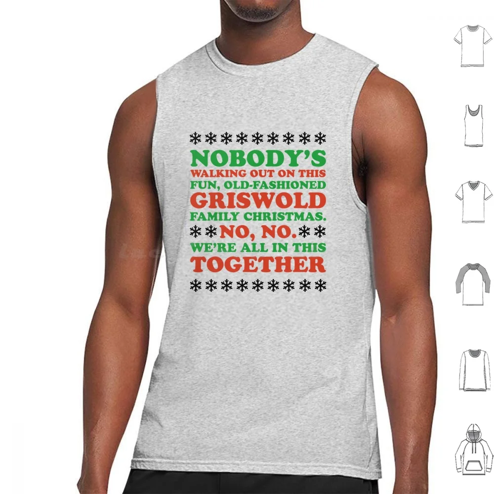 Nobody's Walking Out On This Family Christmas Tank Tops Vest Sleeveless Nobody Walking Out Fun Old Fashioned Family