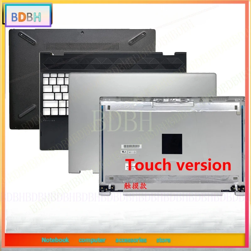 For Pavilion X360 15-CR 15T-CR000 TPN-W132 LCD Back Cover Palmrest Bottom Case L22454-001 22472-001Top Case