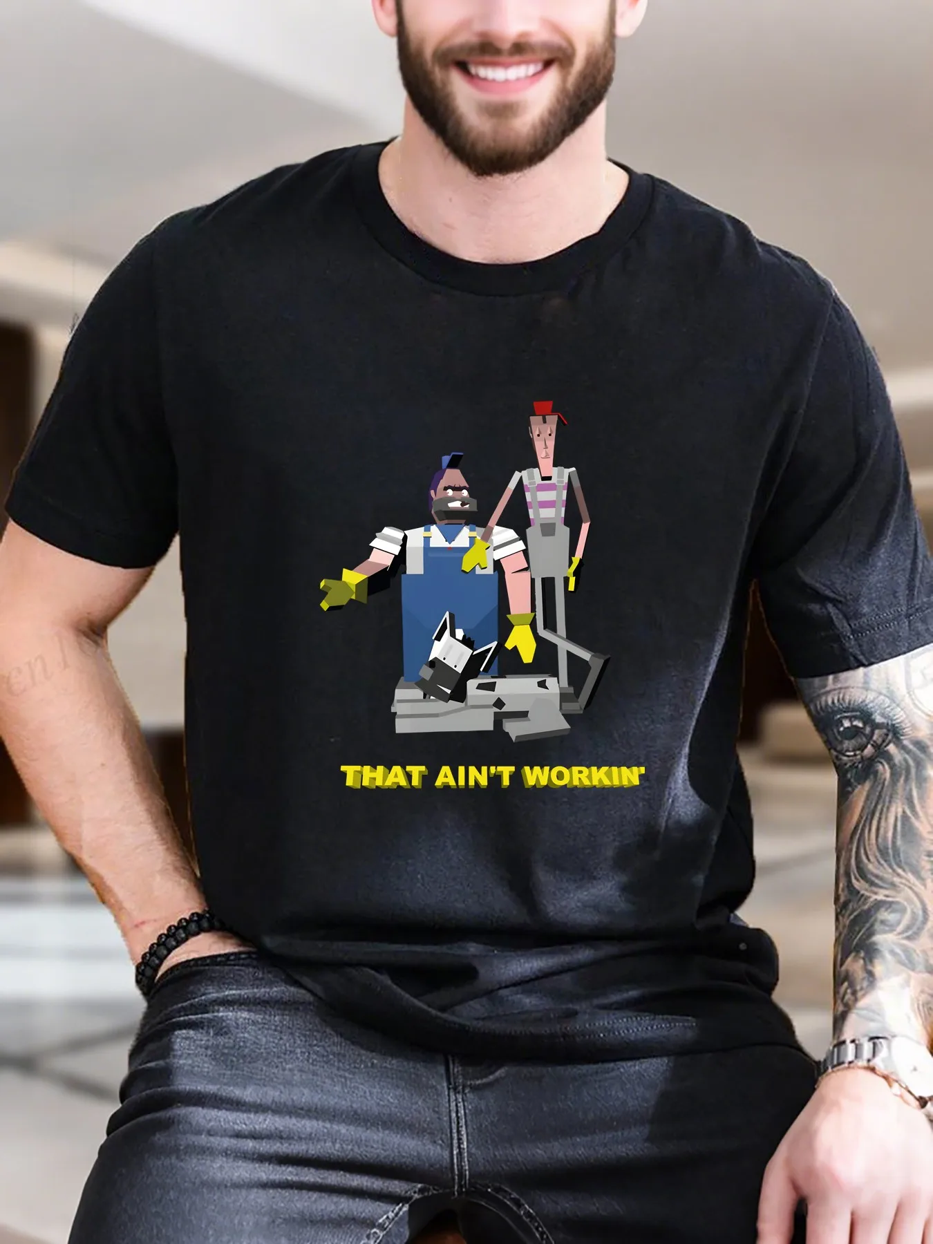 

2025 New Model Fashionable and Innovative Men's T-Shirt Money for Nothing New Arrival Fashion Heavyweight