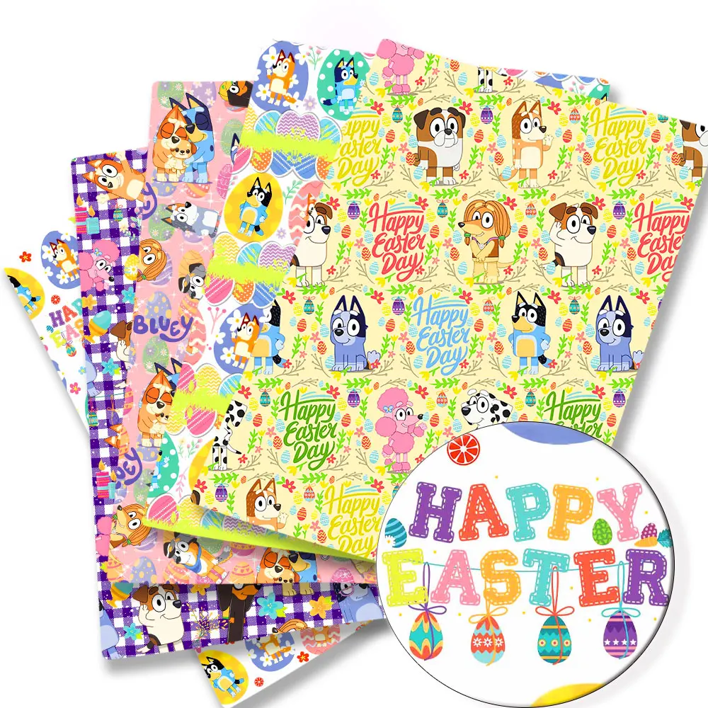 

140x50CM Bluey Cartoon printed fabric DIY Cartoon Polyester/100Cotton/satin Fabric Patchwork Tissue Kid Sewing Doll Curtain1230