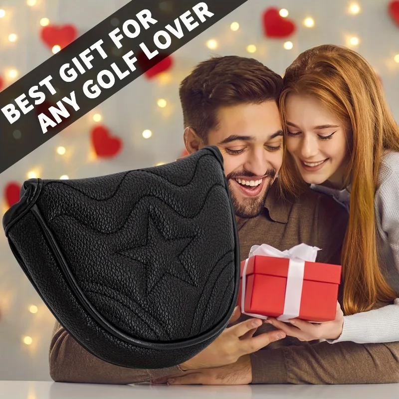 قطعة واحدة من غطاء رأس نادي الجولف بتصميم على شكل نجمة سوداء - غطاء حماية متين، أنيق وعملي، إكسسوارات جولف