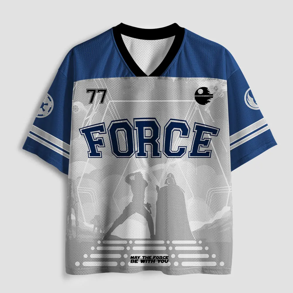 2026 new unisex mesh T-shirt V-neck lightweight breathable polyester mesh retro nostalgic printed casual sportswear