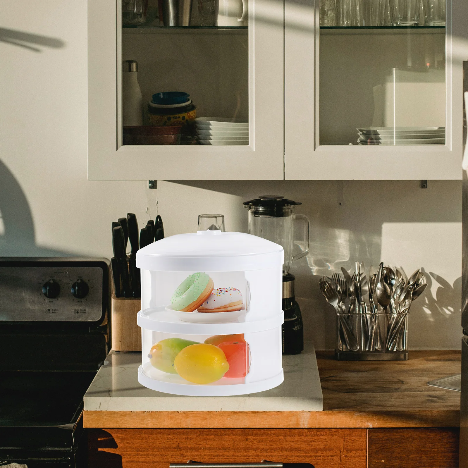 1Pcs Multilayer Dish Cover High-Quality Material Independent Sliding Door Design Keep Food Fresh Transparent Easy Find