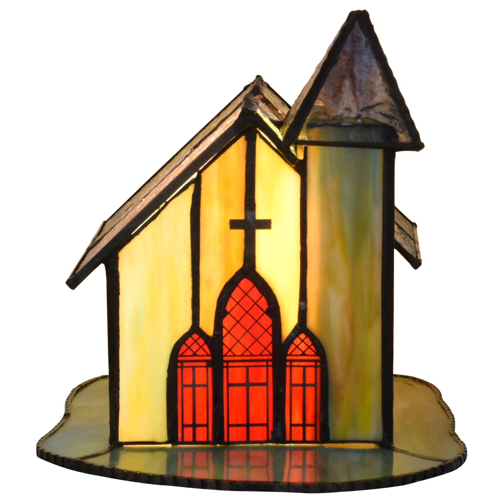 مصابيح طاولة عتيقة، ضوء الكنيسة، مصباح طاولة إبداعي، أصلي عتيق، مصابيح زجاجية ملونة لغرفة النوم وغرفة المعيشة #6