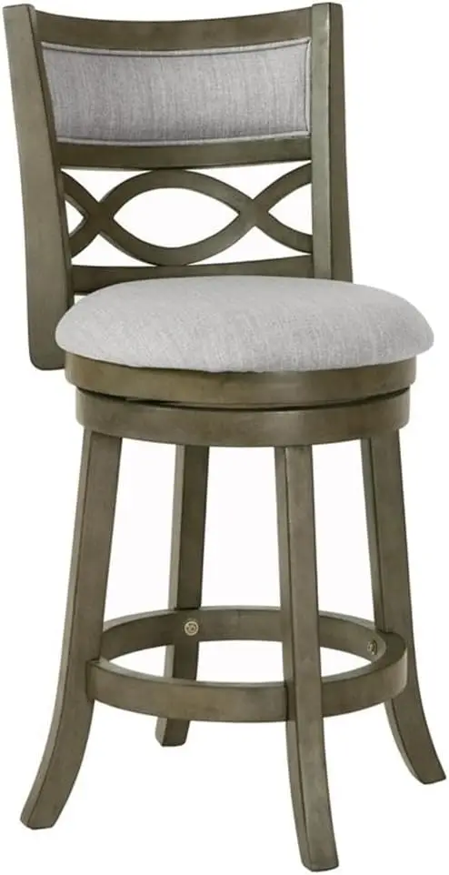 

Manchester Swivel Counter Stool, 24-Inch, Antique Grey