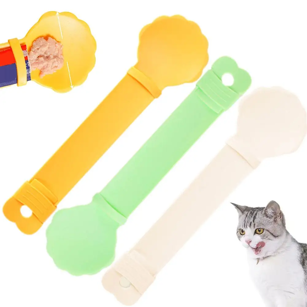 Cuchara de alimentación para mascotas, alimentador para gato, comida líquida para aperitivos, suministros de riego para interiores, accesorio K0B8