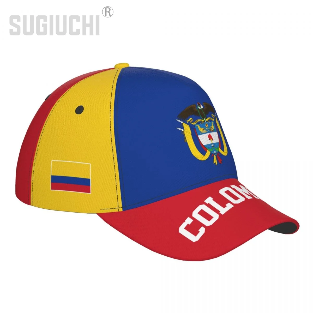 Unisex Colombia Flag Colombian Adult Baseball Cap Patriotic Hat for Baseball Soccer Fans Men Women