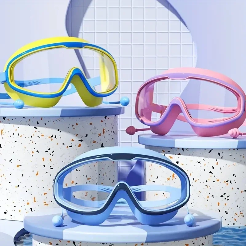 

Unisex Large Frame Swimming Goggles, Waterproof Anti-fog Swimming Goggles
