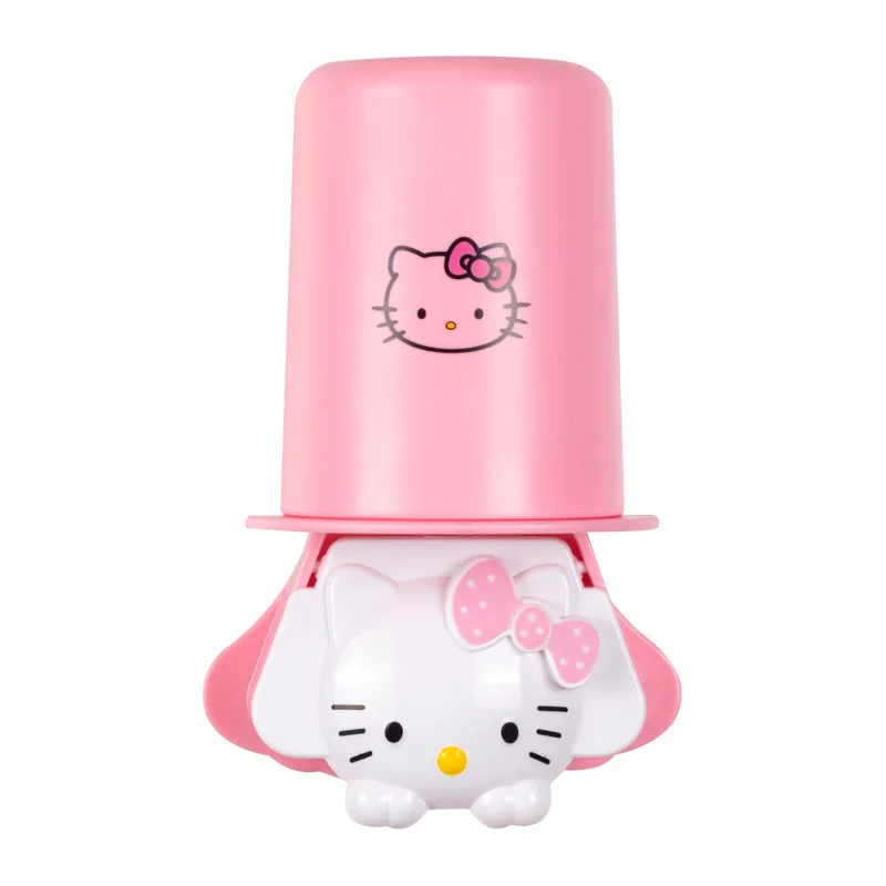 Sanrio Hello Kitty Tandenborstelhouder Wasbeker Set Cartoon Kt Kat Tandenborstel Opbergbeker Kerstmis Halloween Geen behoefte aan boren