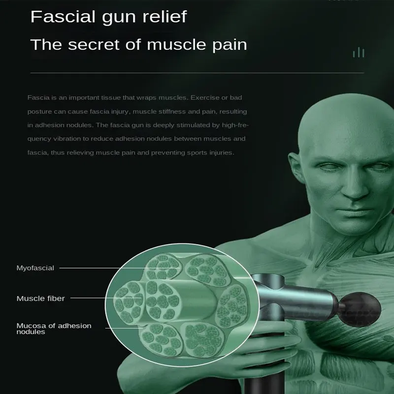 Professional Fitness Massagem Gun, Fascia Pescoço e Voltar Massageador, Massageadores Corporais, Tratamento De Relaxamento, Muscular