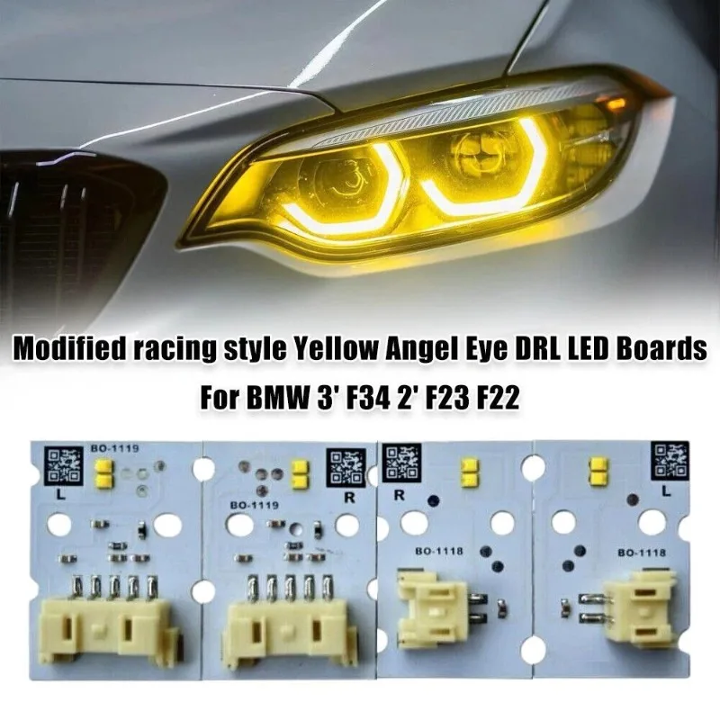 

Для BMW F87 M2 F23 F22 LCI M240i 230i 218i 2018 2019 2020 2021 Полностью светодиодные фары DRL Дневные фары Angel Eye Желтый Синий Красный