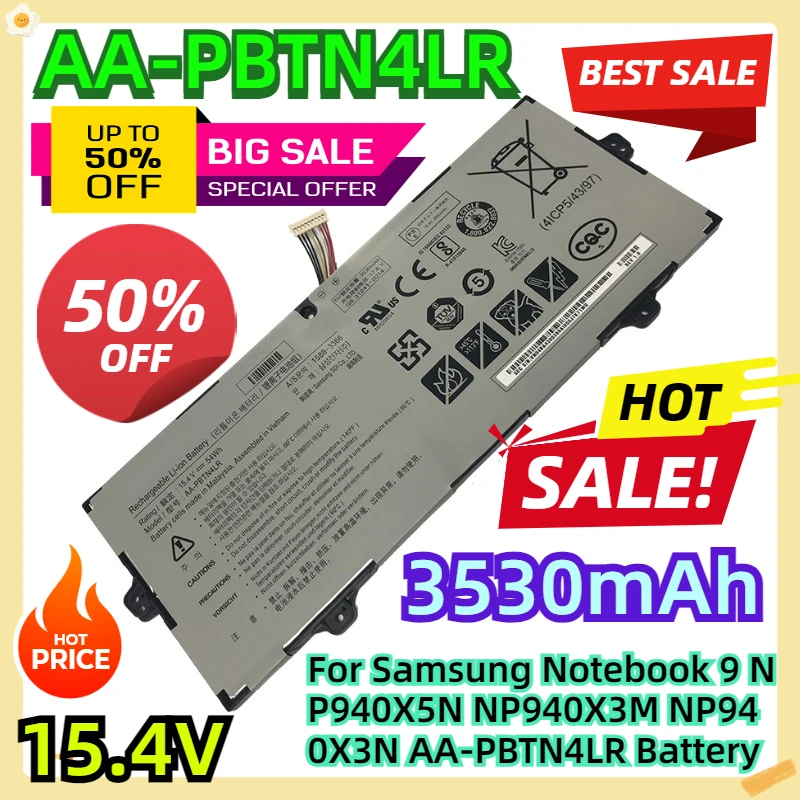

For Samsung Notebook 9 NP940X5N NP940X3M NP940X3N AA-PBTN4LR Battery