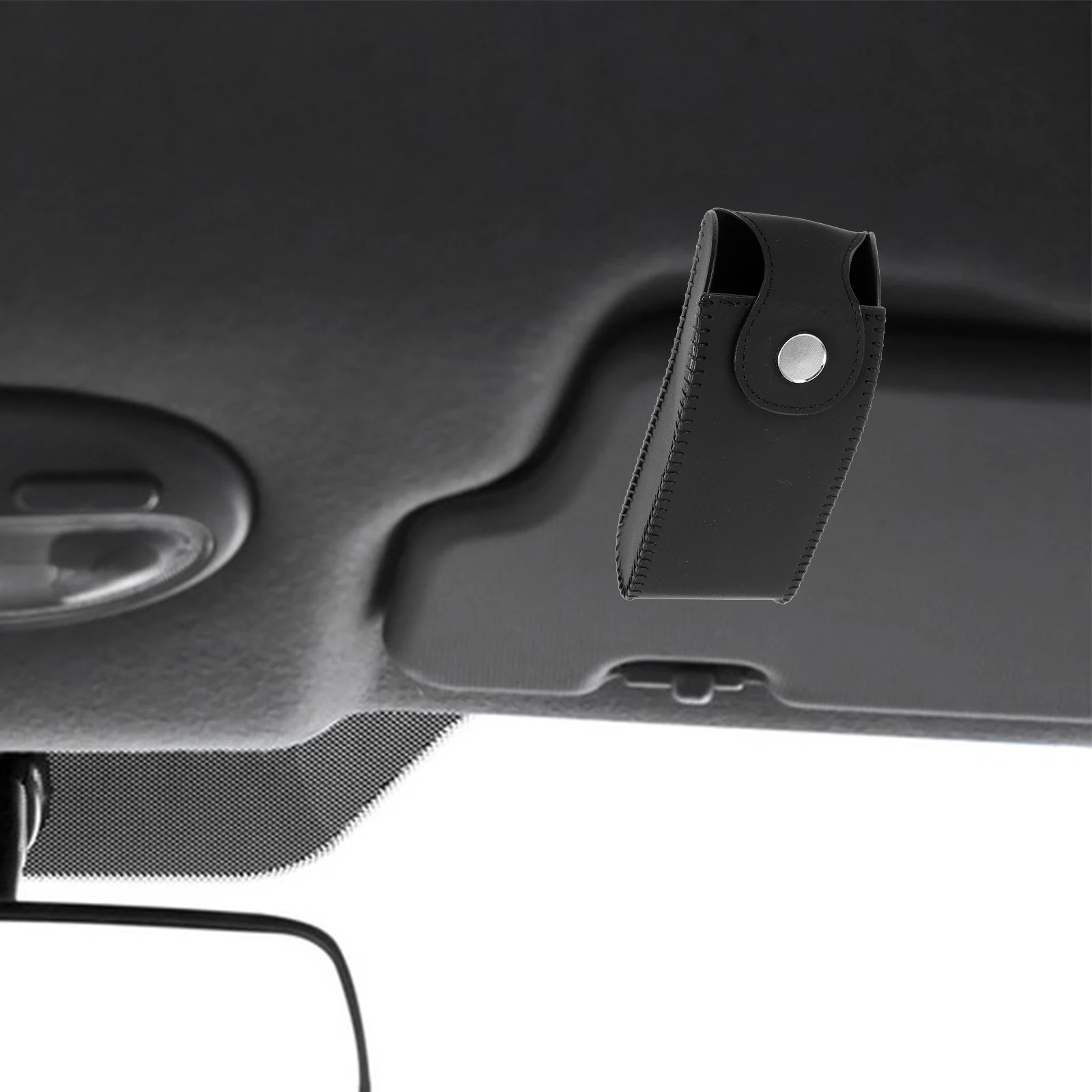 

Car Sunglass Holder Pu Eyeglasses Storage Box Scratch Protection Design For Car Visor Organizer Suv Truck