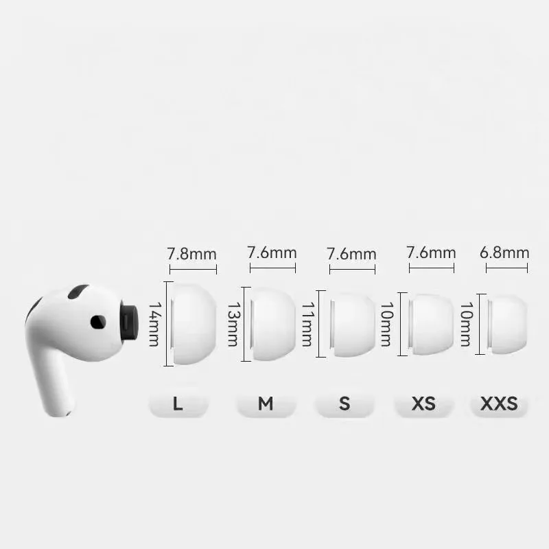 AirPods Pro3用シリコンイヤーチップ ノイズリダクション 交換用イヤーチップ ソフトシリコンイヤーチップカバー アクセス L+M+S+XS+XXS