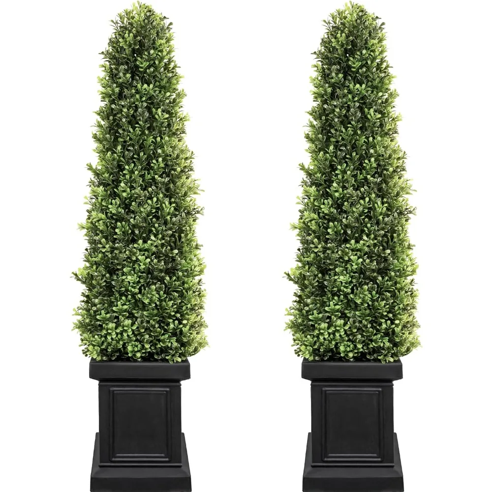 

3.5-foot Outdoor Pruning Set, Tall Year-round Green Fake Plant Pruning Tree, Sturdy Artificial Outdoor Porch Tree