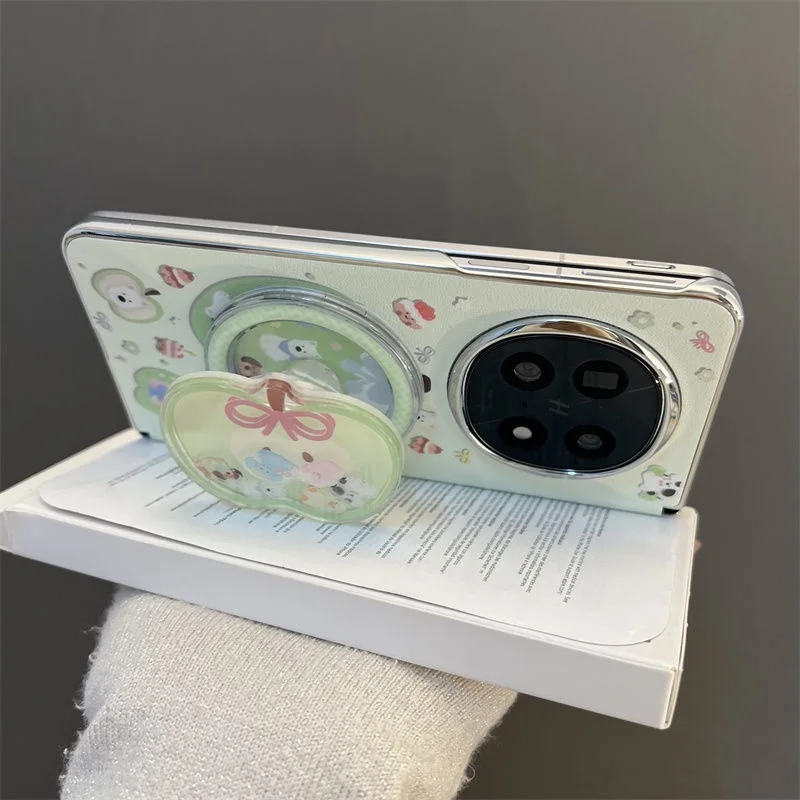 마그세이프 마그네틱 폰 홀더 스탠드 그립톡 그립톡 아이폰 15 16 삼성 걸 브라켓용 한국 귀여운 쉐이크 애플