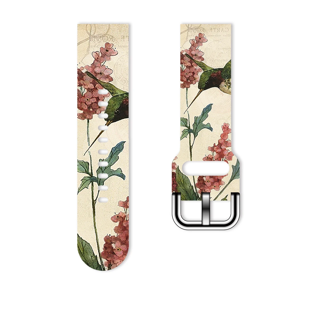 

Delicate Floral Series Print Strap for Samsung Galaxy Watch 7/6/5/4, 20mm Universal Band Fits 40mm 44mm Xiaomi Huawei Amazfit