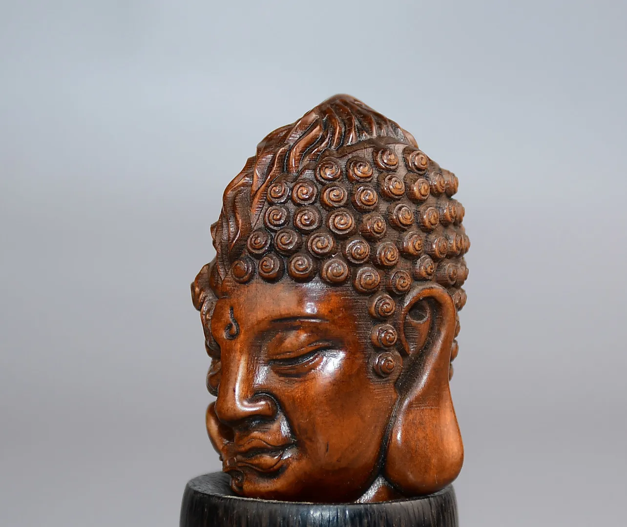 Wood Carving Home Arts Crafts Carved Wooden Buddha Dual Face Buddha Demon Pendant Spiritual One Thought Apart Enlightenment