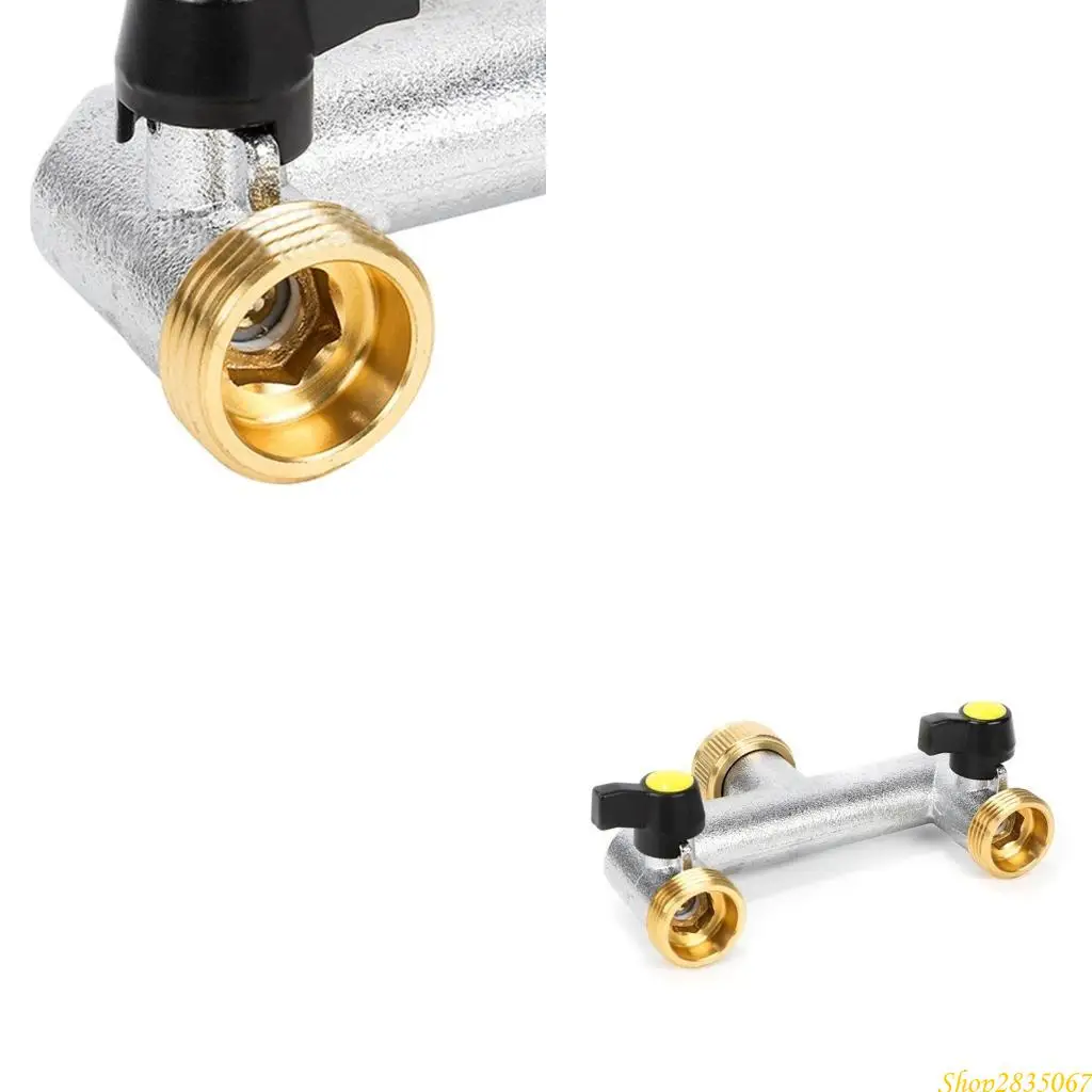 

Garden Watering 2 Way Valves Hose Splitters 3/4" Heavy Duty Brass Connector 831F