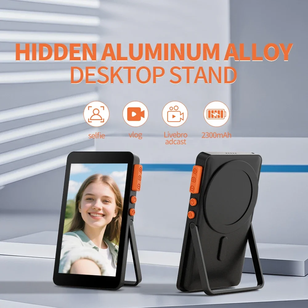 Magnetic Selfie Monitor Screen for Smartphone Rear Camera Selfie Vlog Live Stream for iPhone Android phone