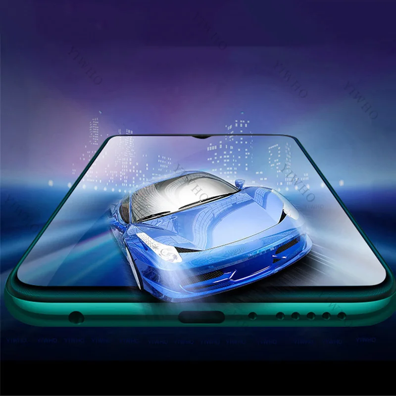 Protezione dello schermo in vetro temperato a copertura totale per Realme C3 6.5 "custodia antiurto in Silicone morbido obiettivo della fotocamera di sicurezza per Realme C 3 HD