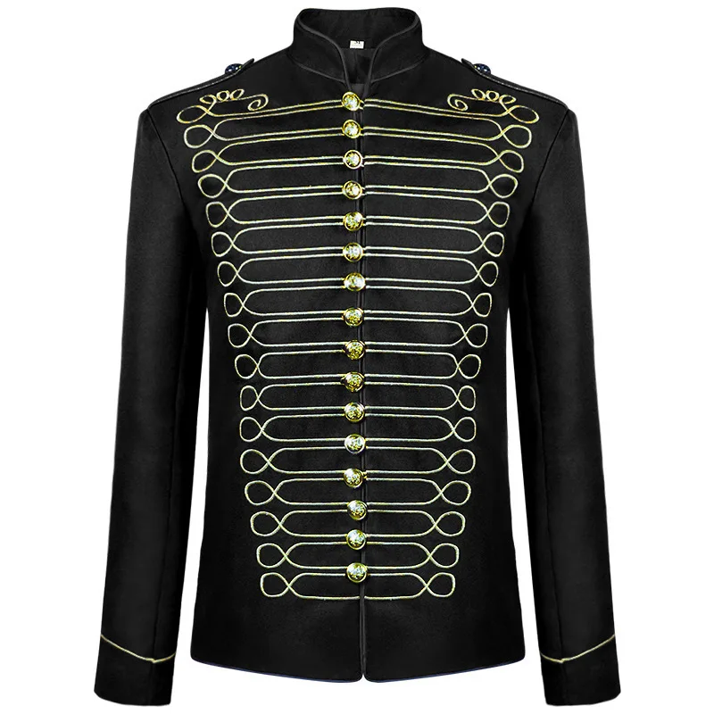 New loween Wi Medieval Gothic Sle St Drummer Men's Costume Retro Period Piece Ideal for Stage Performances And Fest...