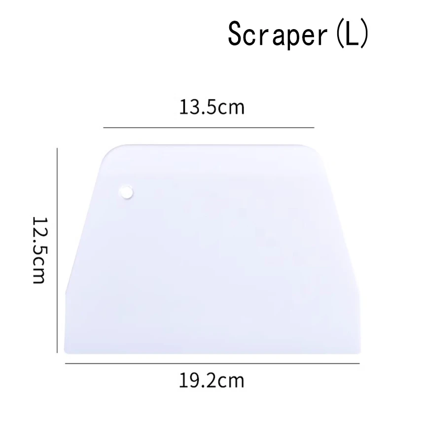 L/M/S Plastic Scraper Trapezoidal Cream Spatula Pizza Knife Dough Slitting Knife Scraper image 2