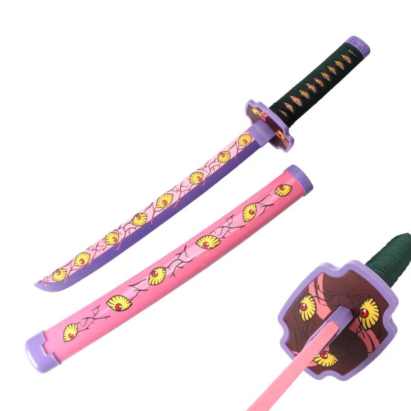 Anime Katana 23.6in/60cm Character Cosplay Stage Props Bamboo Blade Toy Swords Manga pattern Party Gifts Halloween costume props