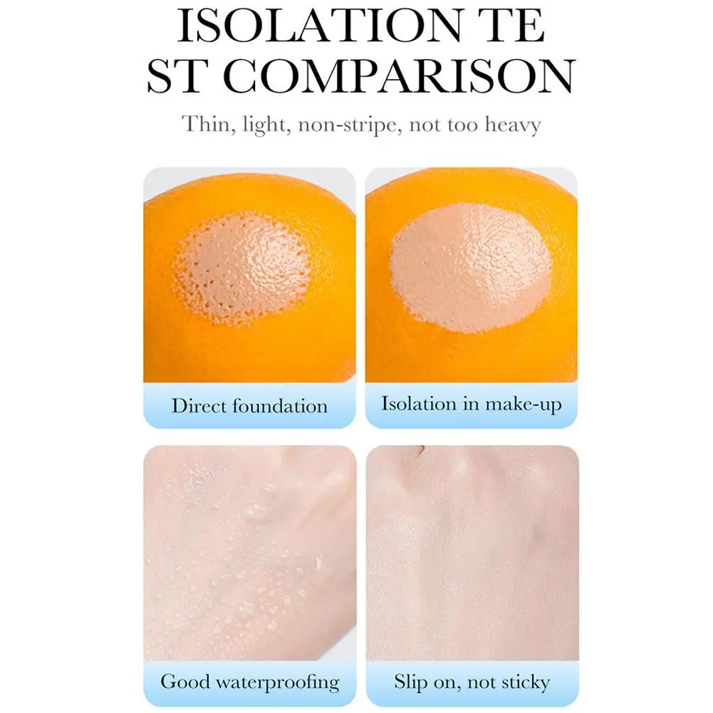 3 Color Sunscreen Isolation Cream Invisible Pore Facial Brighten Skin Tone Correcting Moisturizing Waterproof Face Primer Makeup