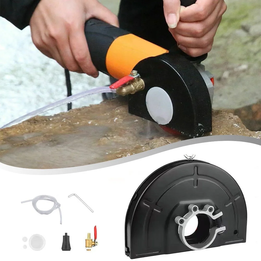 240mm Angle Grinder Shield Set Water Pipe Length 1.1m Water Cutting Machine Base Safety Cover Waterproof Covers Angle Grinder