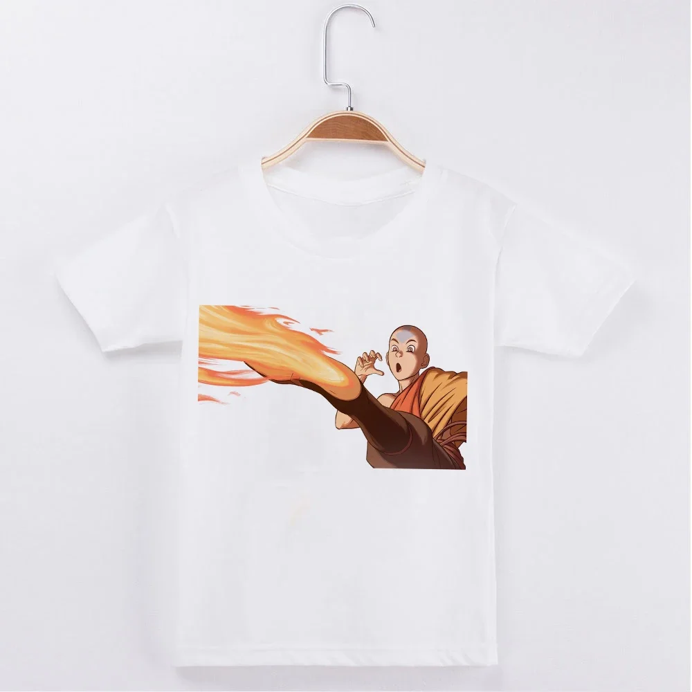 Fashion Kids Clothes T-shirt Avatar The Last Airbender Tshirt Boys and Girls Cartoon Printed Tees New Harajuku Tops Round Neck