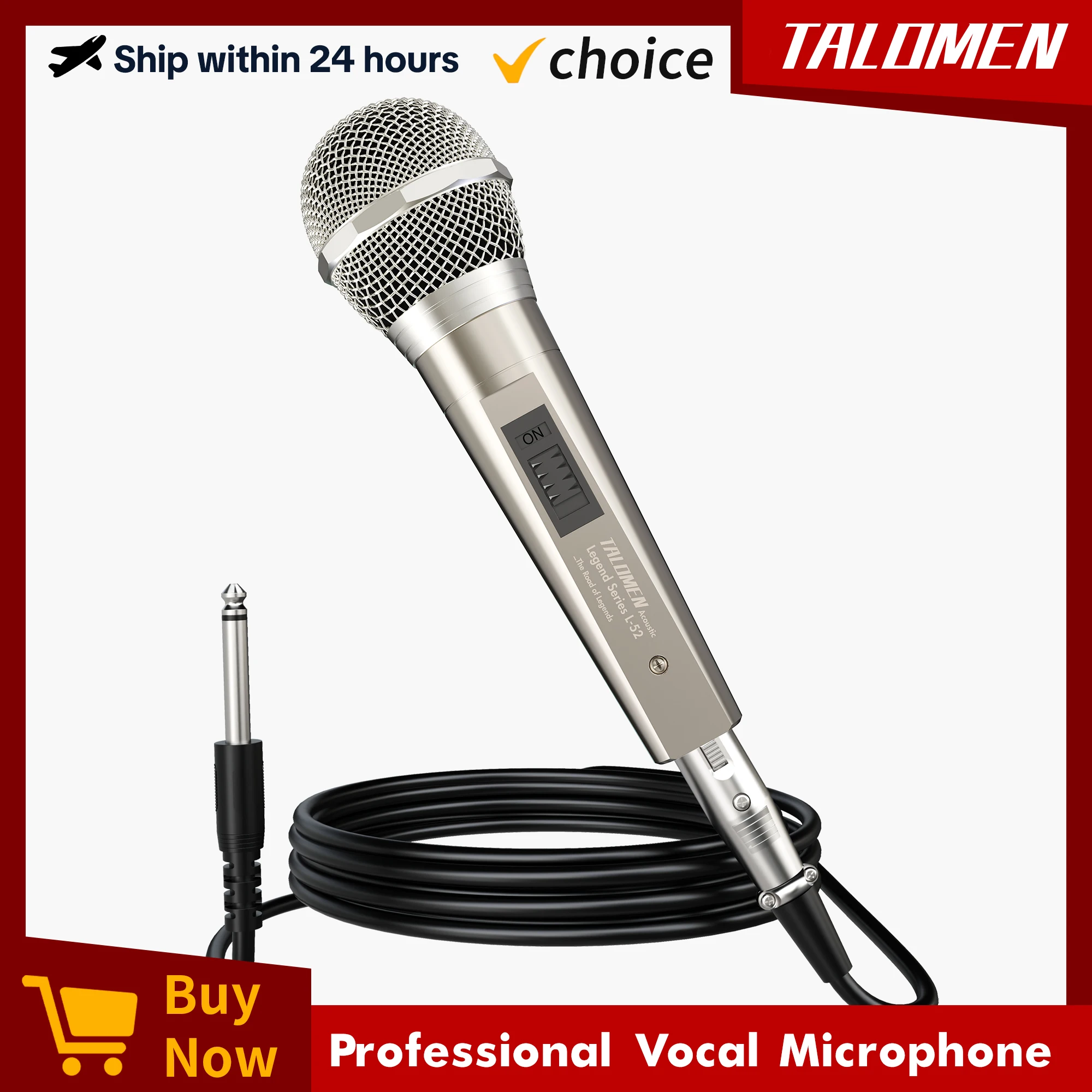 talomen-l52-xlr-microfono-dinamico-microfono-vocal-estudio-profesional-y-microfono-cardioide-de-rendimiento-en-vivo
