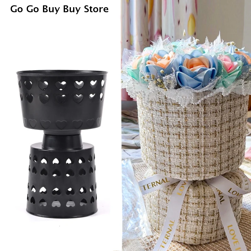 Plastic Flower Packaging Liner Plant Stand Packaging Craft Material Fixed Bouquet Base Floral Supplies For Wedding Mother's Day