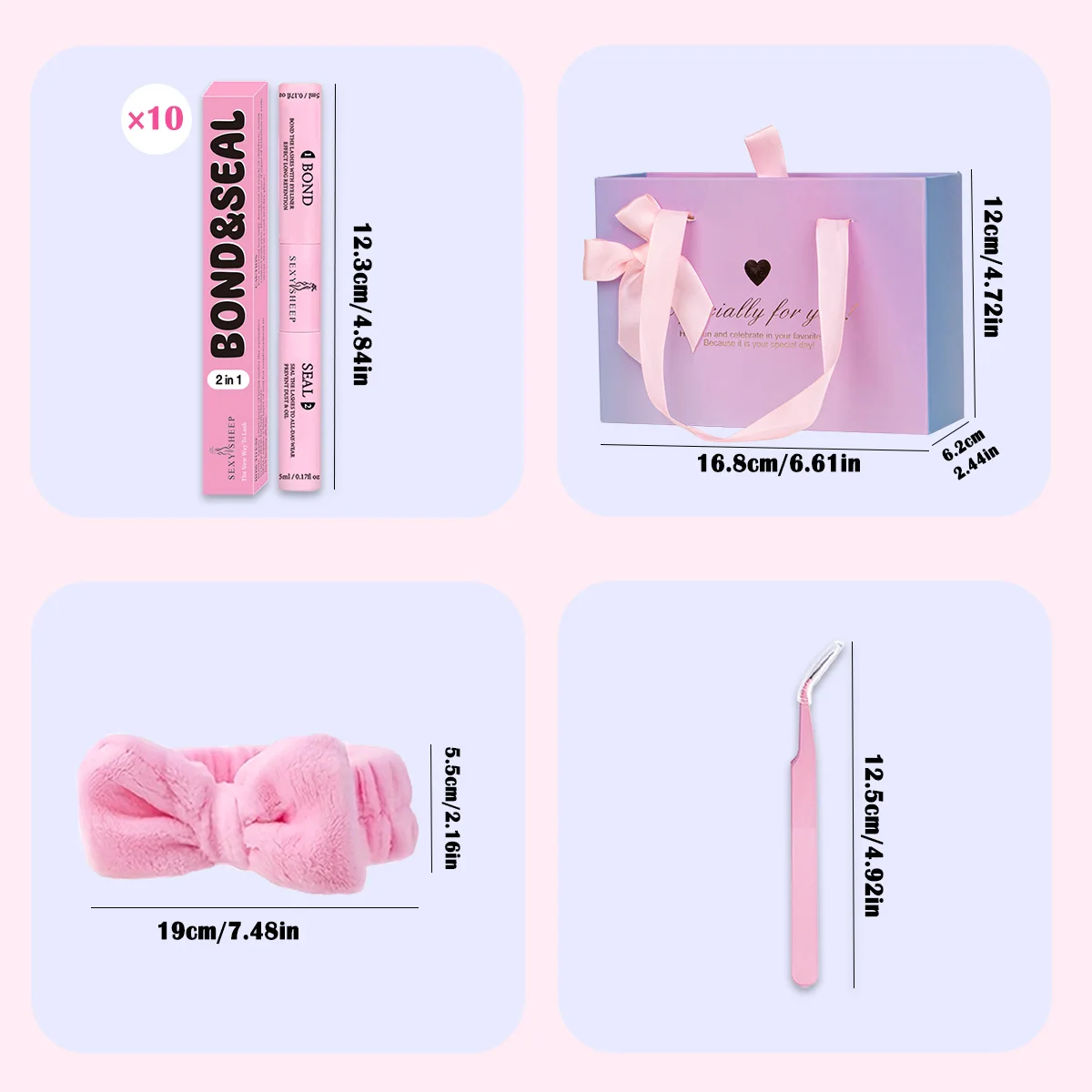 래쉬 본드 앤 씰 방수 강력 접착 속눈썹 클러스터 글루, 오래 지속되는 속눈썹 메이크업 도구