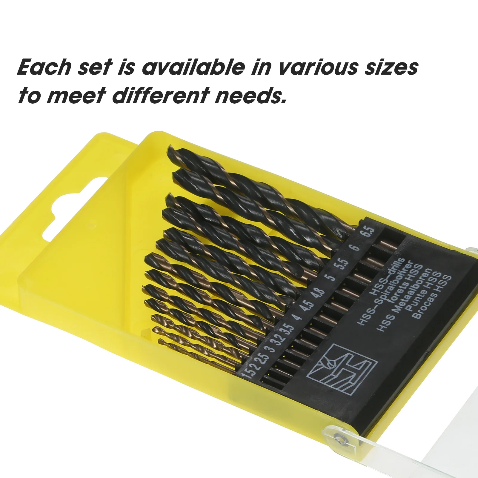 13Pcs High-Speed Steel Drill Bit Hard Metal HSS Twist Bit Stainless Steel Drilling Twist Drill Set with Storage Case