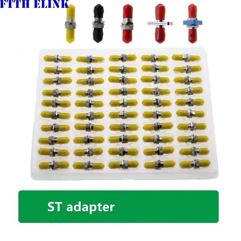 ST fiber coupler SIMPLEX SM MM APC UPC ceramic sleeve optical fibre adapter high telecom ftth connector ELINK IL 0.2dB 200pcs