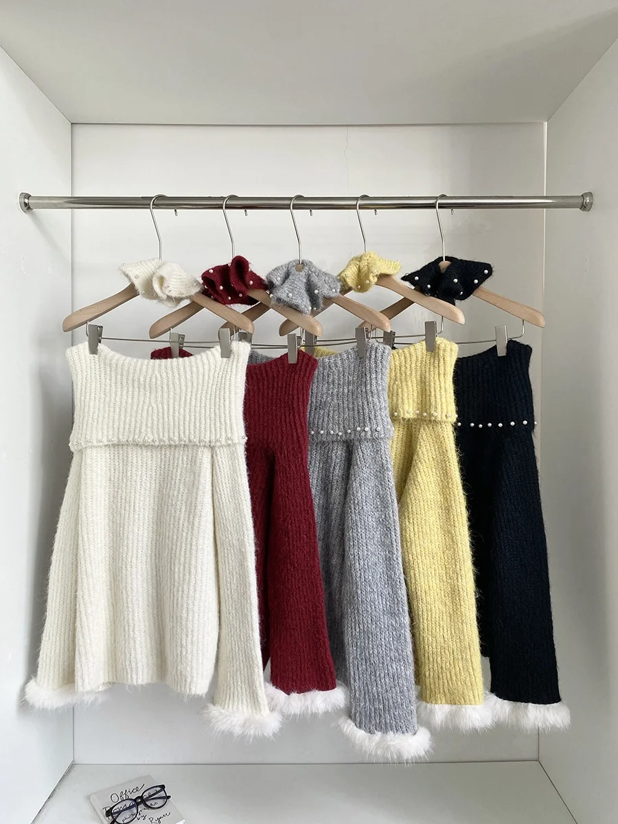 

Spring 2026 Women's Casual Shoulder-Bow Sweater Loose Fit Versatile Soft Style Commute Fashion Polyester Long Sleeve Top