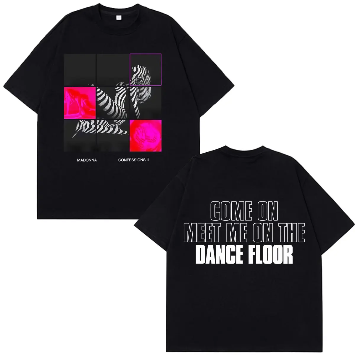 Madonna CONFESSIONS II Album Tour 2026 Print T Shirt Men Women Vintage Fashion T-shirt Summer Casual Cotton T-shirts Streetwear