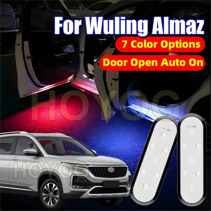 Fit for Wuling Almaz 2019-2024 USB Rechargeable LED Car Door Warning Light for Safer Door Opening with a Magnetic Mount