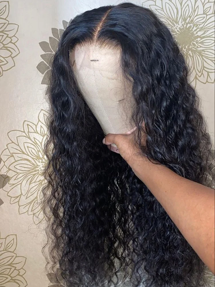 200 Density Deep Curly 13x6 HD lace Frontal Wig Deep Wave Lace Front Wig Glueless Wig Human Hair Ready to Wear Lace Closure Wig