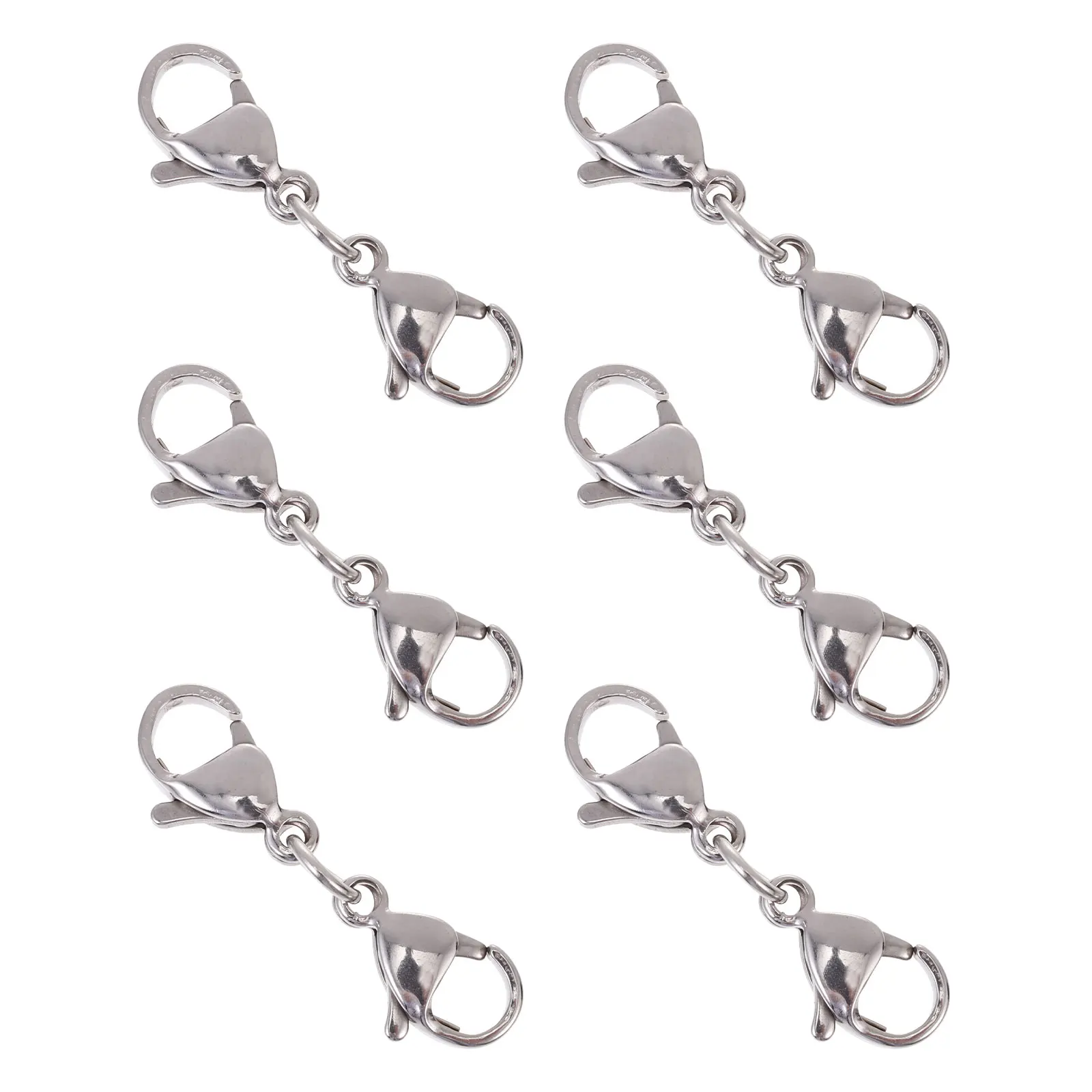 

10pcs Double End Lobster Clasps Bracelet Connecting Buckle Necklace Extension DIY Chain Accessories Rose Gold Jewelry Parts