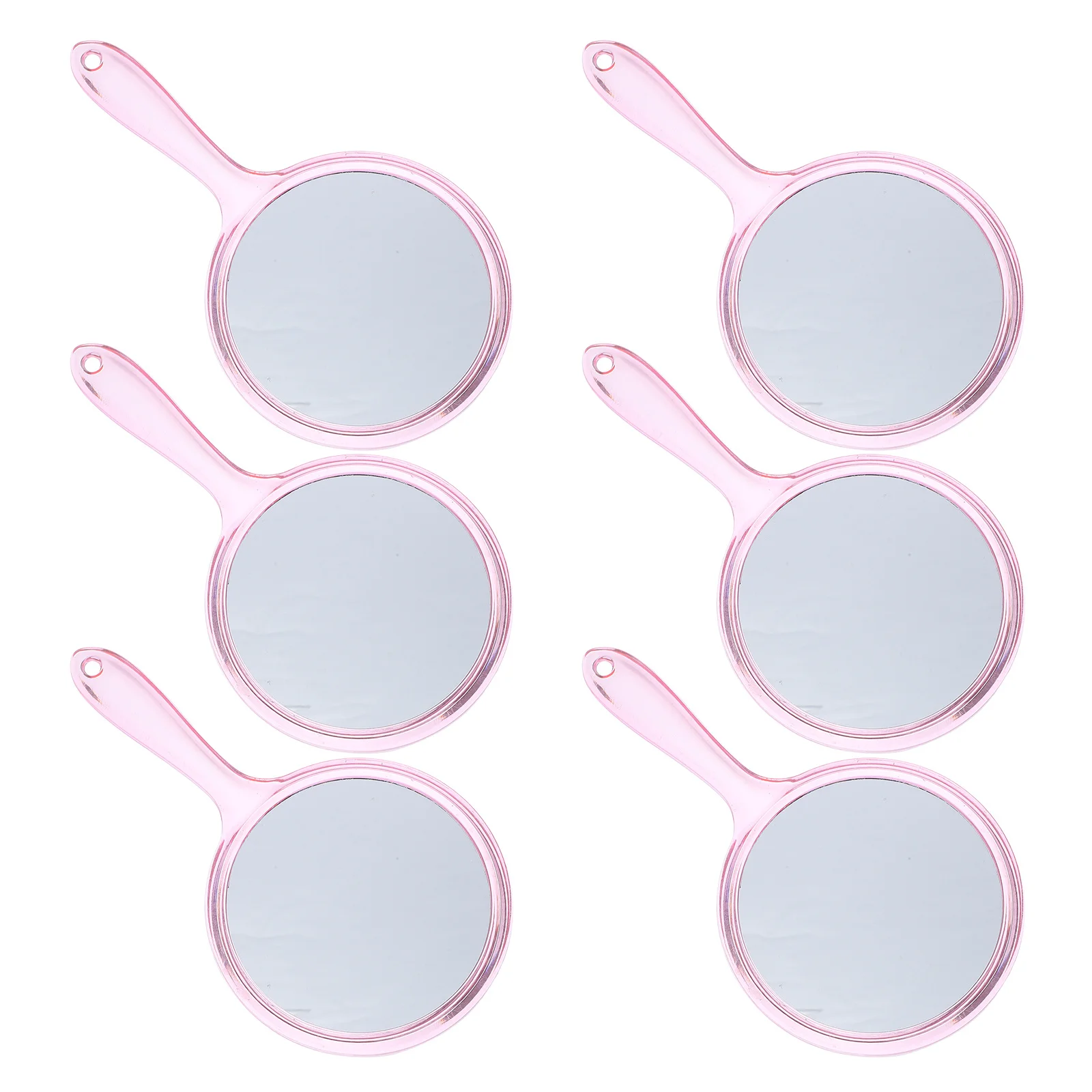 6Pcs Double Sided Round Compact Makeup Mirrors Mini Portable Handheld Magnified Pocket Travel Vanity Mirror for Girls Women