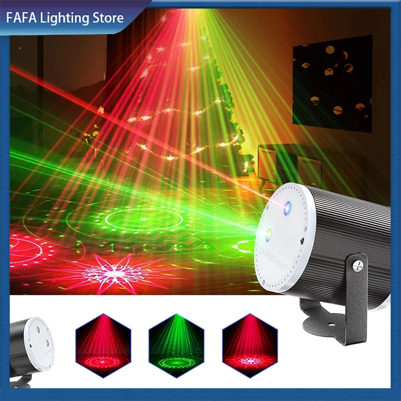 DJ Disco Stage Party Lights Mini Sound Controlled Laser Projector Light For KTV Bar Dance Birthday Wedding Party Decoration