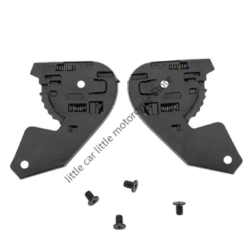 R9CC 1 Pair Face Shield Visors Base with Screw Motorcycle Helmets Visors Base Plate for JHM-802 AIMIT 803 Replacement Part