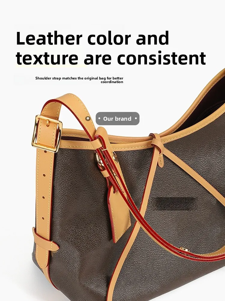Leather Shoulder Strap Replacement for LV Carryall Tote Bag Worn Leather Crossbody Bag Belt Single Shoulder Modification