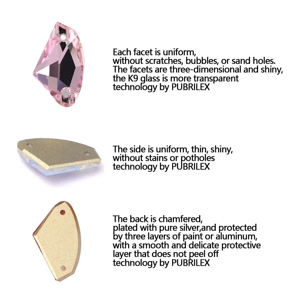 Light Smoked Topaz AXE K9 Glass Strass Crystal Sew on Rhinestones for Sewen Rhinestones Clothes Garment Costume
