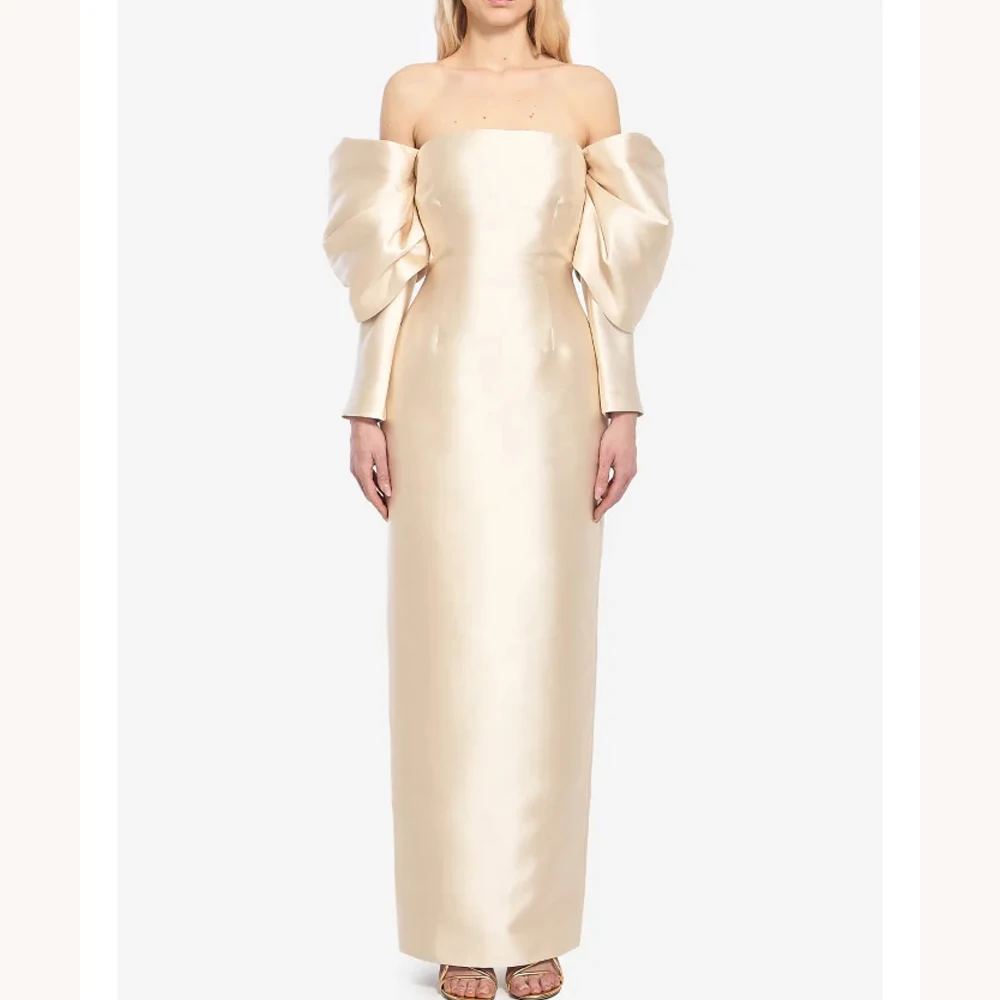 

Customized Sexy Elegant Off-shoulder Maxi Dress A-Line Evening Dresses Formal Exquisite High Quality Prom Party Gowns for Women